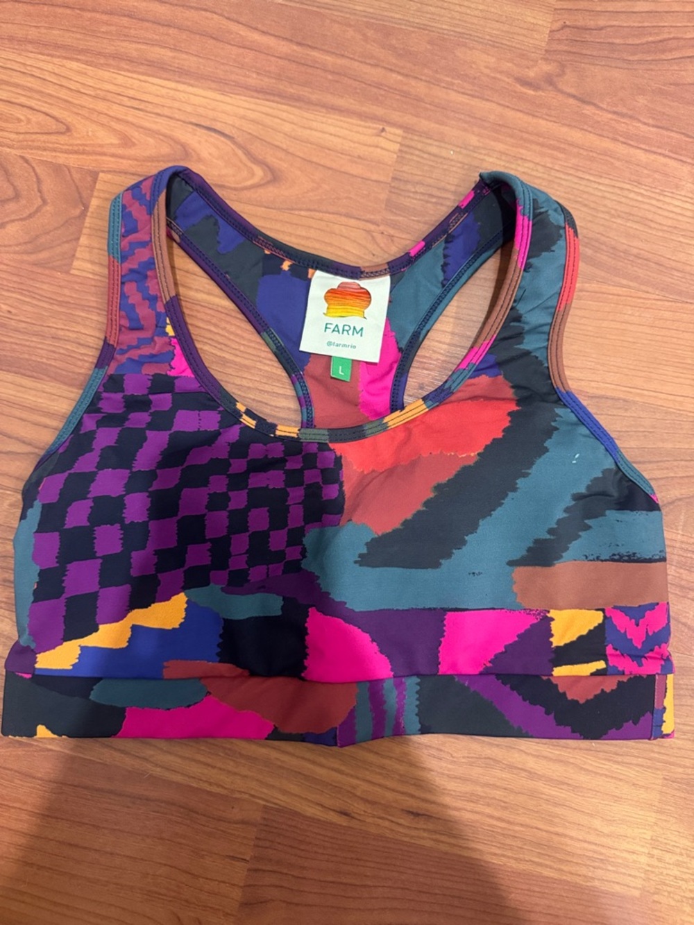 FARM Rio Multicolor Abstract Racerback  Top - Picture 3 of 4